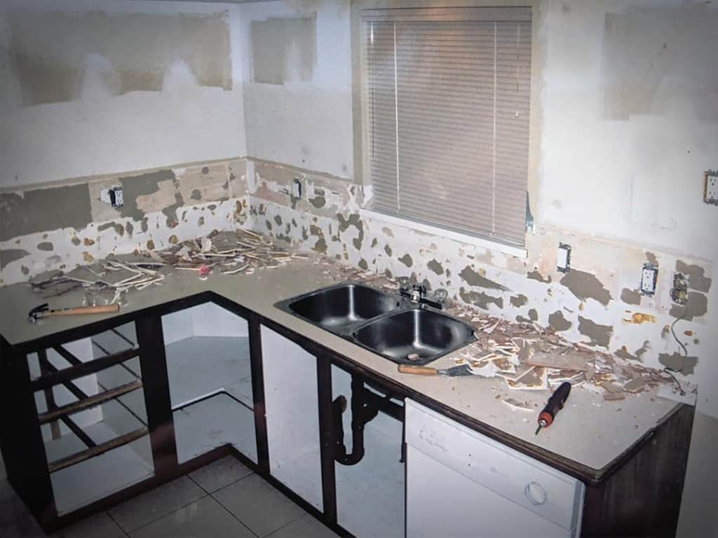 diy kitchen demolition