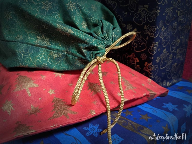 christmas fabric gift bags