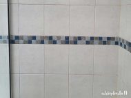 shower grout before