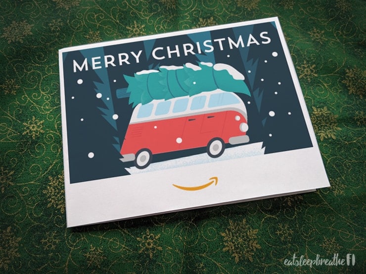 christmas amazon print at home gift card